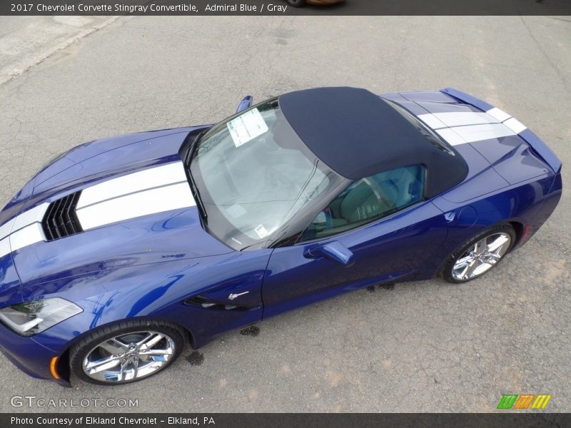 Admiral Blue / Gray 2017 Chevrolet Corvette Stingray Convertible