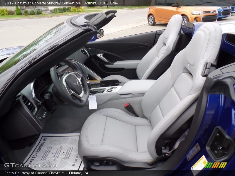  2017 Corvette Stingray Convertible Gray Interior