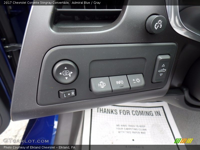 Controls of 2017 Corvette Stingray Convertible