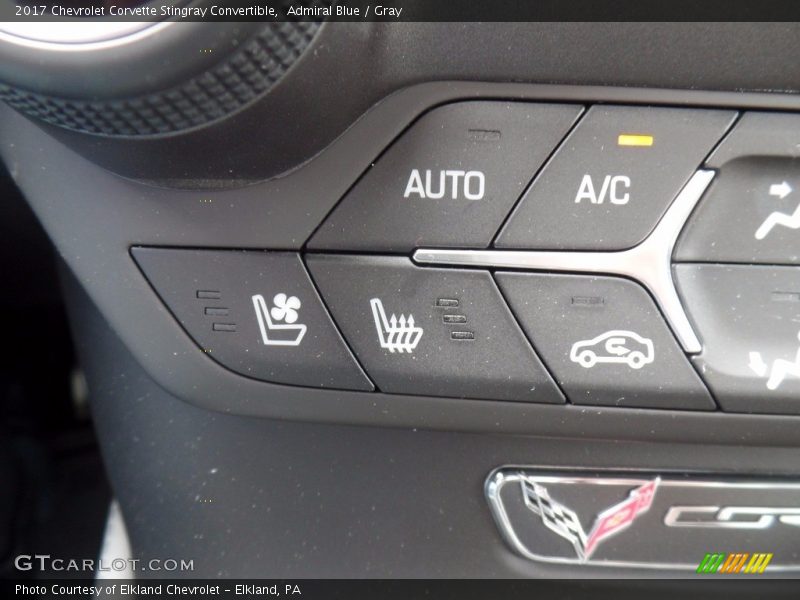 Controls of 2017 Corvette Stingray Convertible