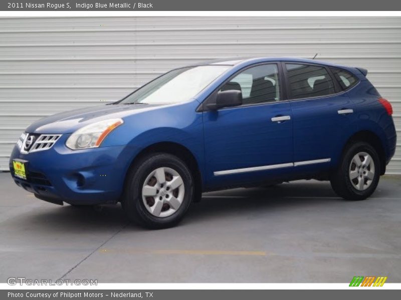 Indigo Blue Metallic / Black 2011 Nissan Rogue S