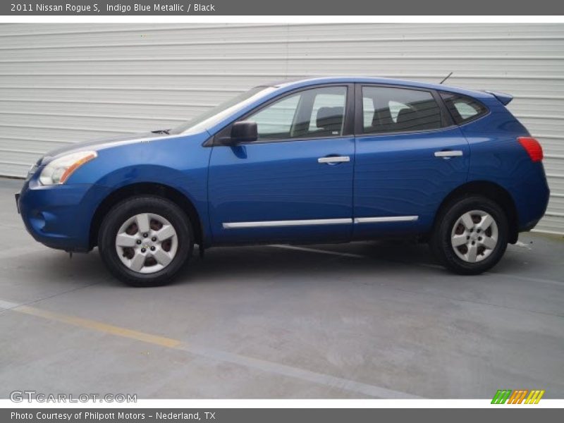Indigo Blue Metallic / Black 2011 Nissan Rogue S