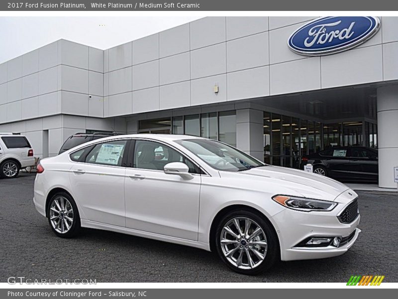 White Platinum / Medium Soft Ceramic 2017 Ford Fusion Platinum