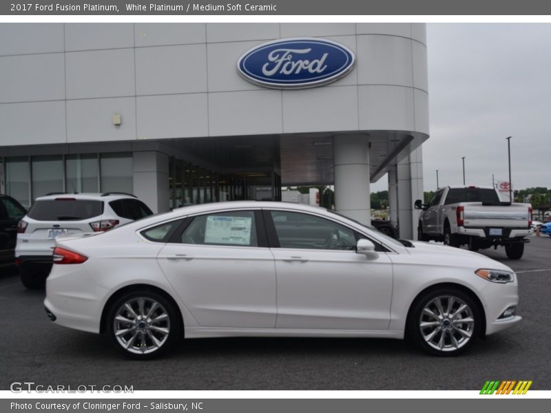 White Platinum / Medium Soft Ceramic 2017 Ford Fusion Platinum