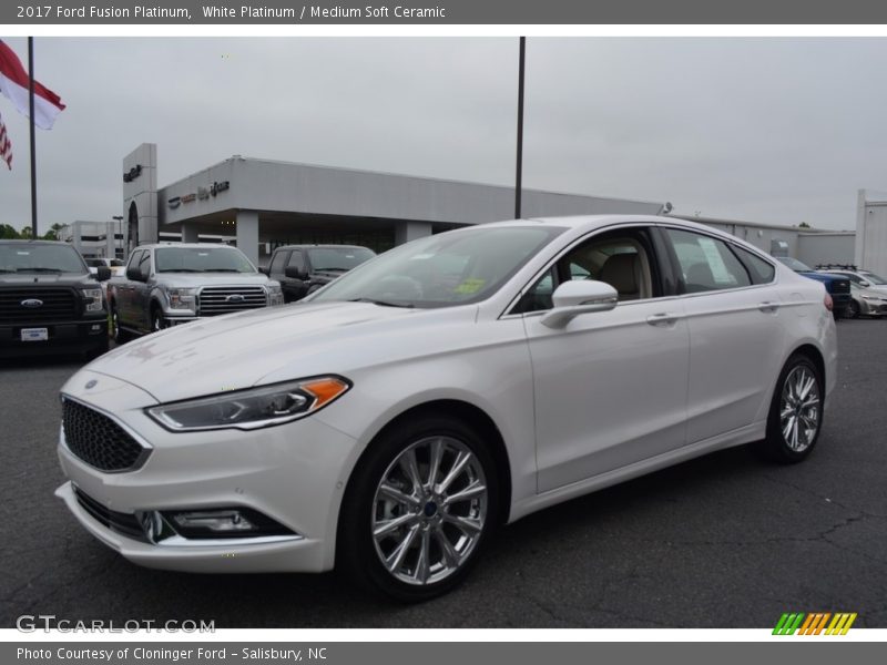 White Platinum / Medium Soft Ceramic 2017 Ford Fusion Platinum