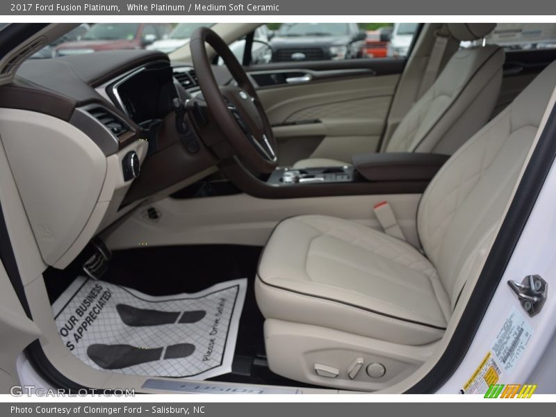 White Platinum / Medium Soft Ceramic 2017 Ford Fusion Platinum