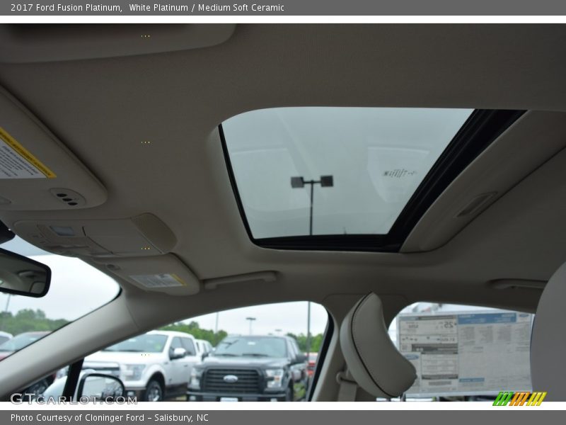 White Platinum / Medium Soft Ceramic 2017 Ford Fusion Platinum