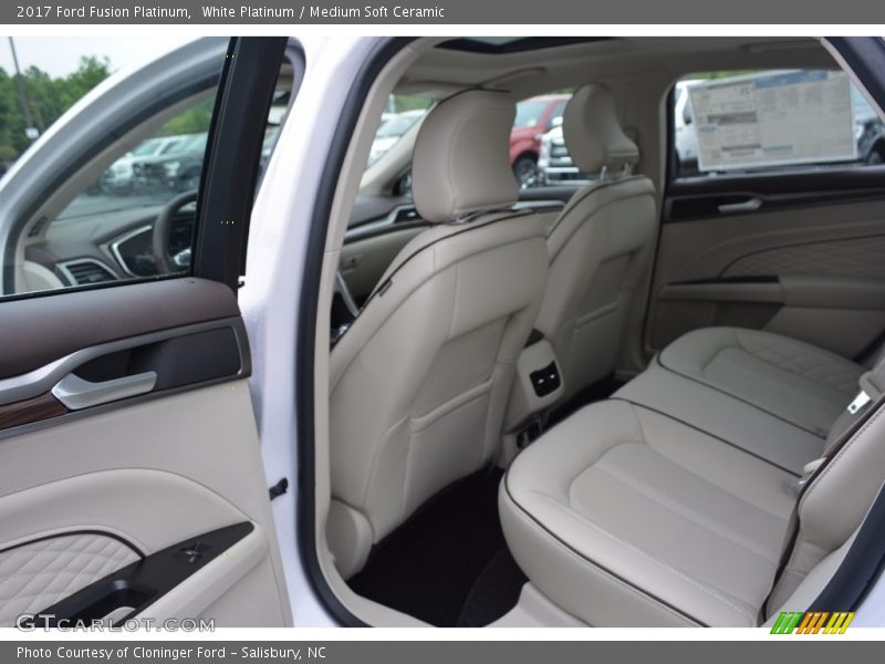 White Platinum / Medium Soft Ceramic 2017 Ford Fusion Platinum