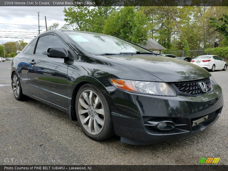 Crystal Black Pearl / Black 2009 Honda Civic Si Coupe