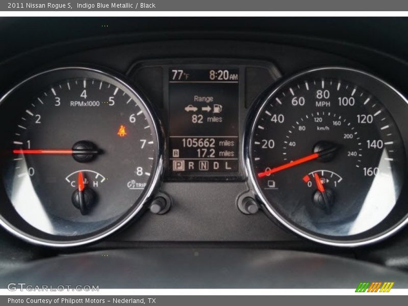 Indigo Blue Metallic / Black 2011 Nissan Rogue S