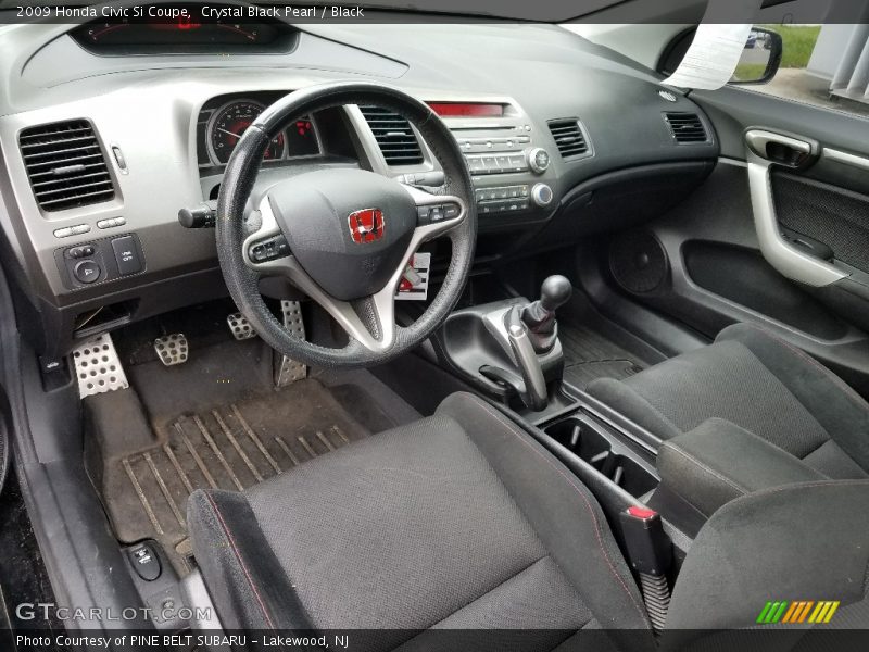 Crystal Black Pearl / Black 2009 Honda Civic Si Coupe