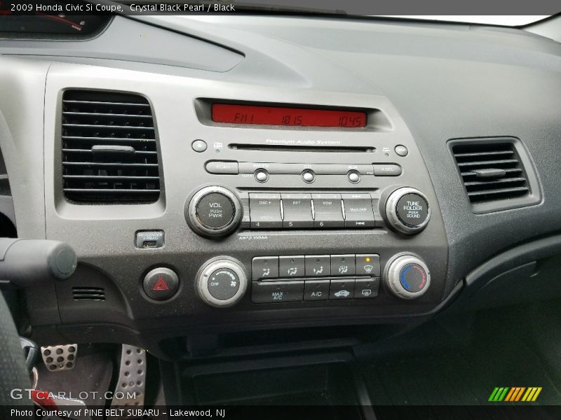 Crystal Black Pearl / Black 2009 Honda Civic Si Coupe