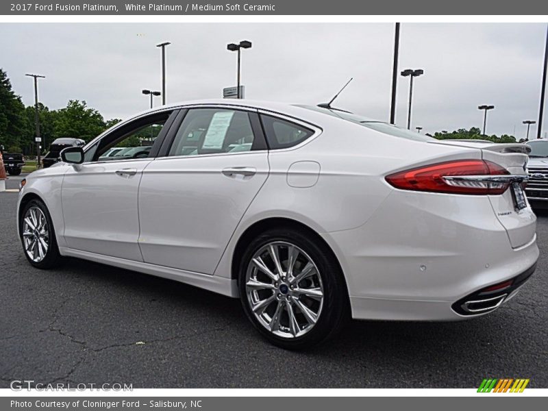 White Platinum / Medium Soft Ceramic 2017 Ford Fusion Platinum