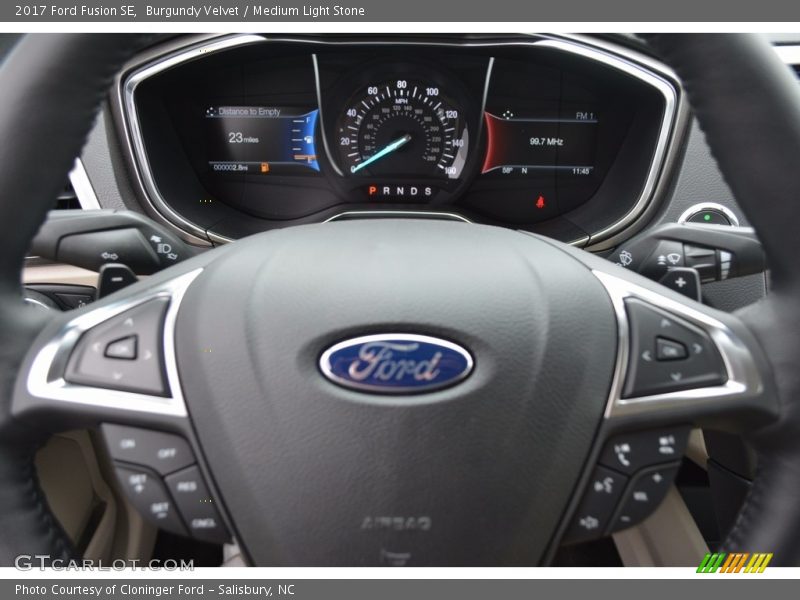 Burgundy Velvet / Medium Light Stone 2017 Ford Fusion SE