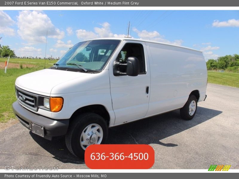 Oxford White / Medium Flint Grey 2007 Ford E Series Van E150 Commercial