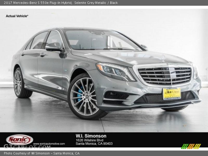 Selenite Grey Metallic / Black 2017 Mercedes-Benz S 550e Plug-In Hybrid