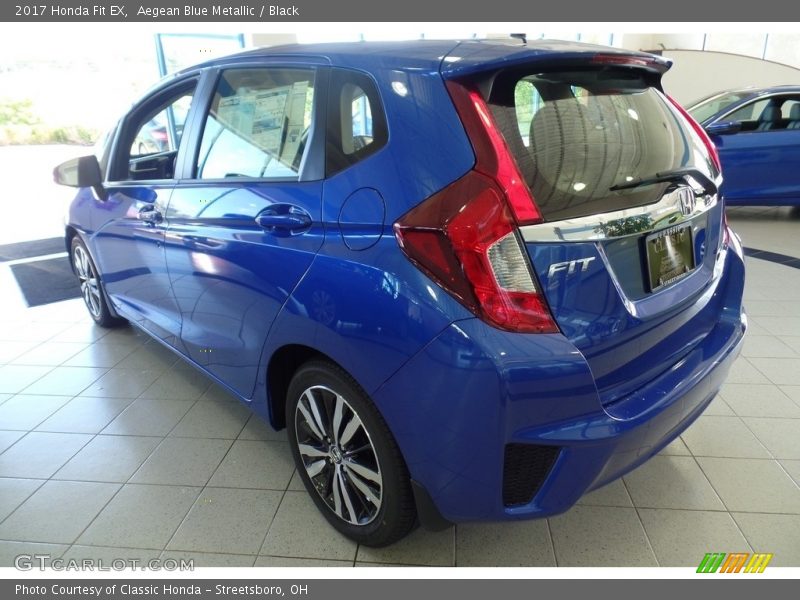 Aegean Blue Metallic / Black 2017 Honda Fit EX