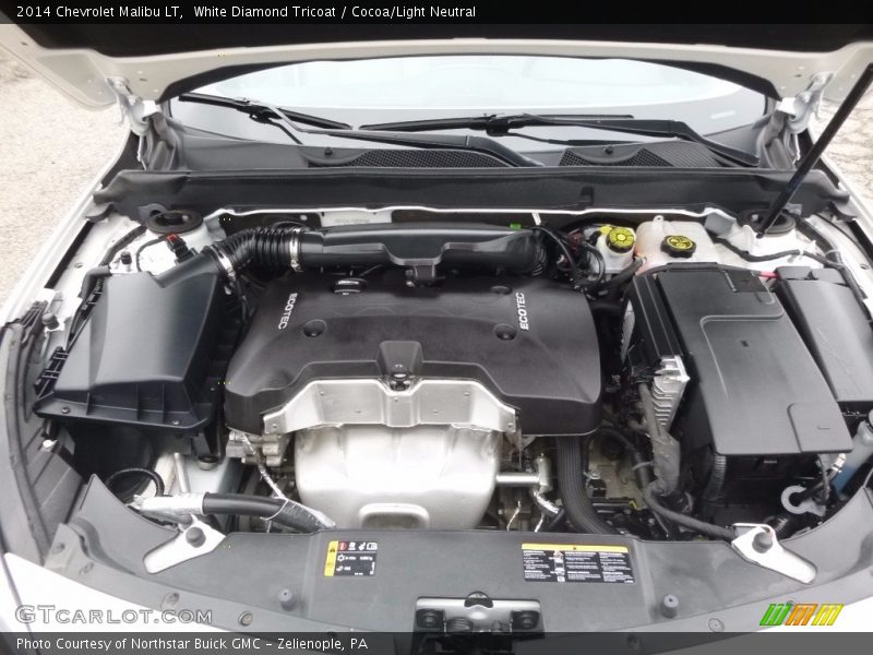 White Diamond Tricoat / Cocoa/Light Neutral 2014 Chevrolet Malibu LT