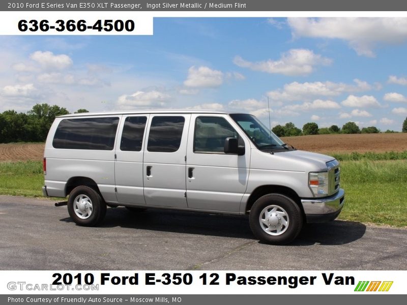 Ingot Silver Metallic / Medium Flint 2010 Ford E Series Van E350 XLT Passenger