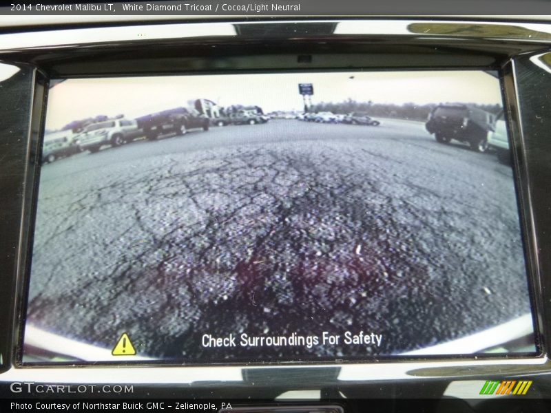 White Diamond Tricoat / Cocoa/Light Neutral 2014 Chevrolet Malibu LT