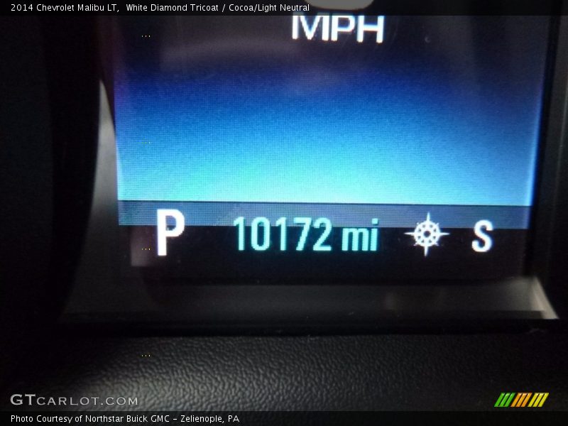 White Diamond Tricoat / Cocoa/Light Neutral 2014 Chevrolet Malibu LT