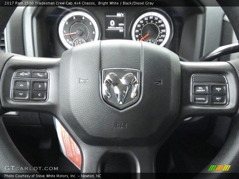 Bright White / Black/Diesel Gray 2017 Ram 3500 Tradesman Crew Cab 4x4 Chassis