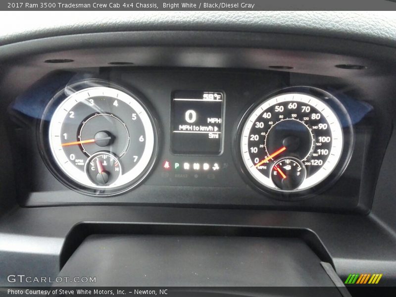 Bright White / Black/Diesel Gray 2017 Ram 3500 Tradesman Crew Cab 4x4 Chassis