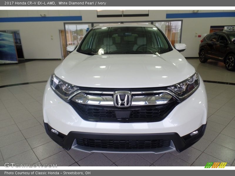 White Diamond Pearl / Ivory 2017 Honda CR-V EX-L AWD