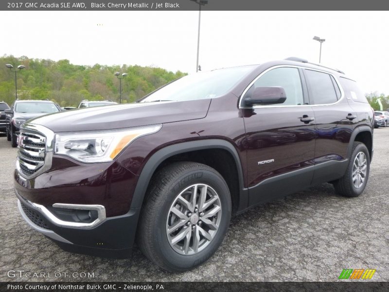 Black Cherry Metallic / Jet Black 2017 GMC Acadia SLE AWD
