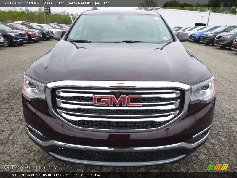 Black Cherry Metallic / Jet Black 2017 GMC Acadia SLE AWD