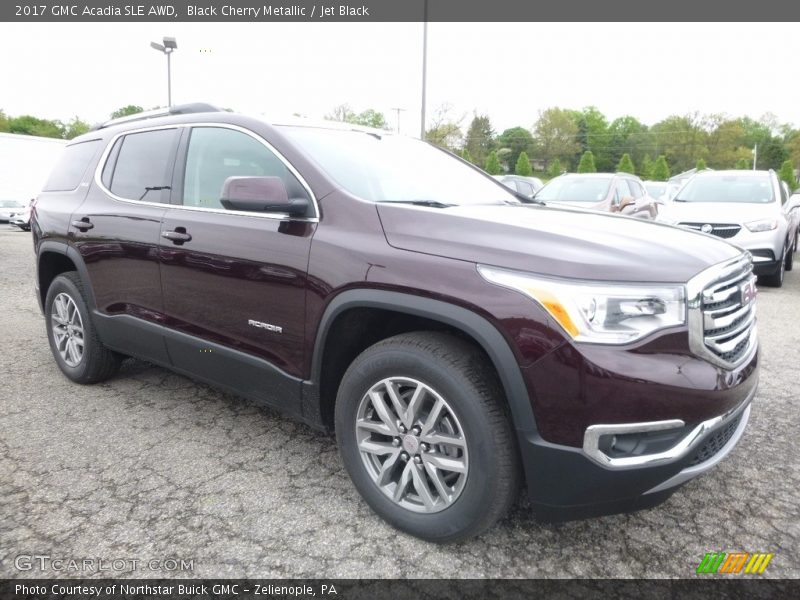 Black Cherry Metallic / Jet Black 2017 GMC Acadia SLE AWD