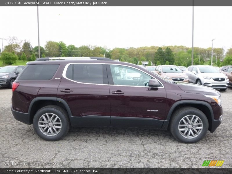 Black Cherry Metallic / Jet Black 2017 GMC Acadia SLE AWD