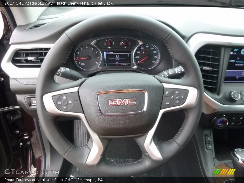 Black Cherry Metallic / Jet Black 2017 GMC Acadia SLE AWD