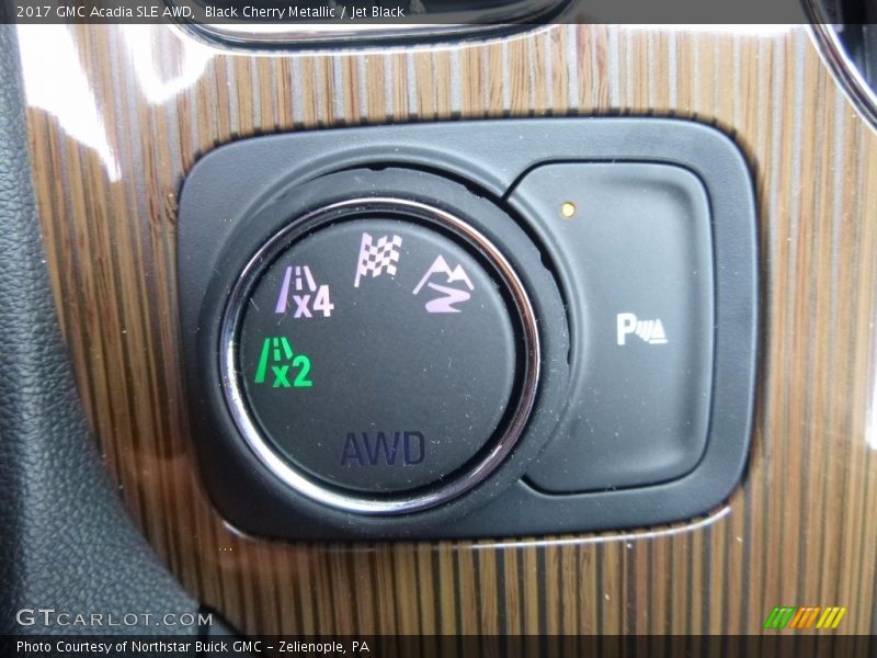 Black Cherry Metallic / Jet Black 2017 GMC Acadia SLE AWD