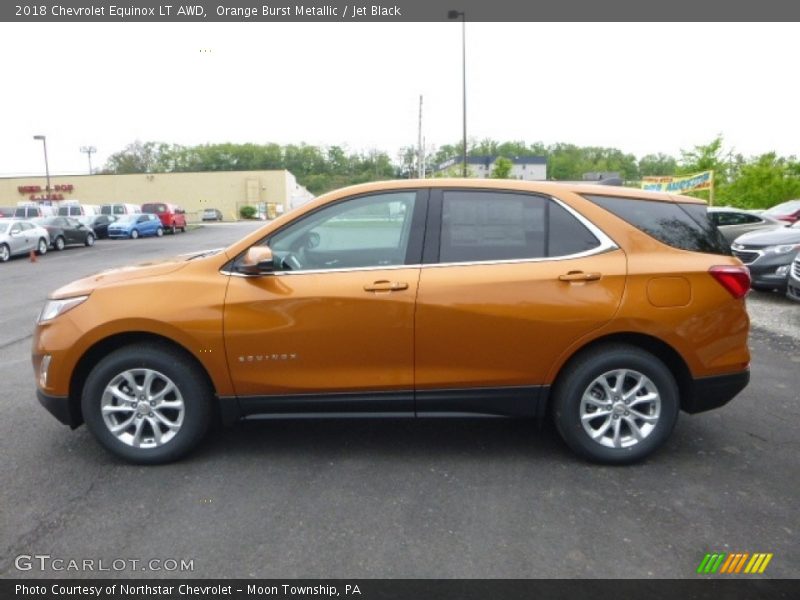 Orange Burst Metallic / Jet Black 2018 Chevrolet Equinox LT AWD