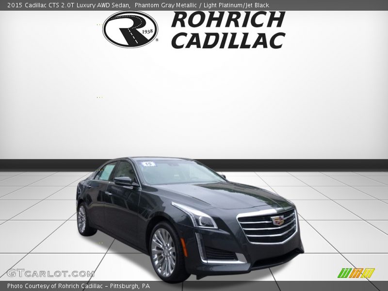 Phantom Gray Metallic / Light Platinum/Jet Black 2015 Cadillac CTS 2.0T Luxury AWD Sedan