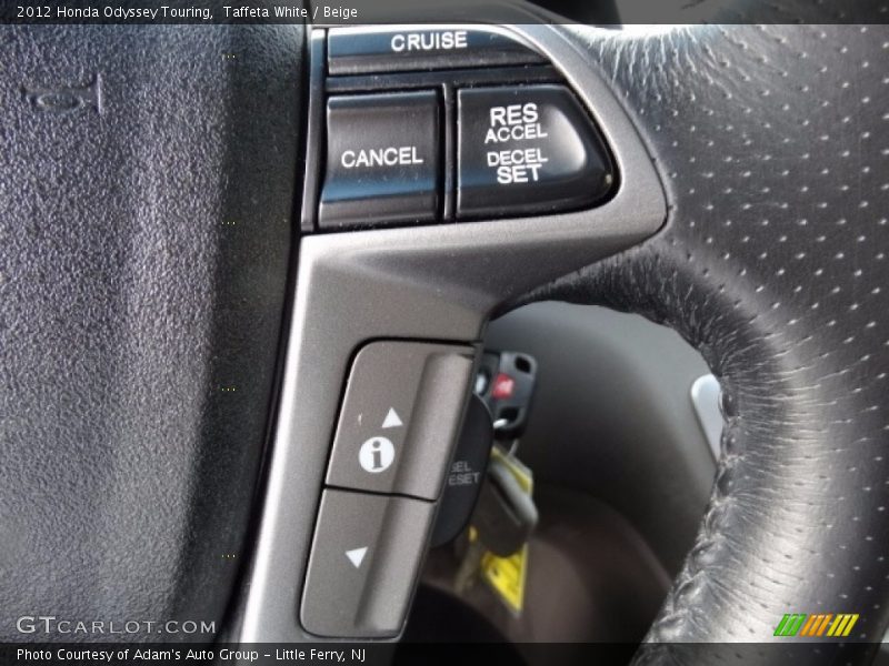 Taffeta White / Beige 2012 Honda Odyssey Touring