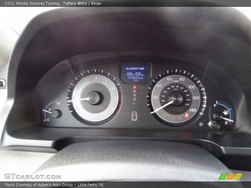 Taffeta White / Beige 2012 Honda Odyssey Touring