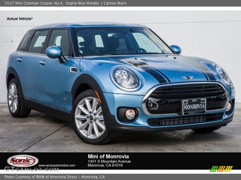 Digital Blue Metallic / Carbon Black 2017 Mini Clubman Cooper ALL4
