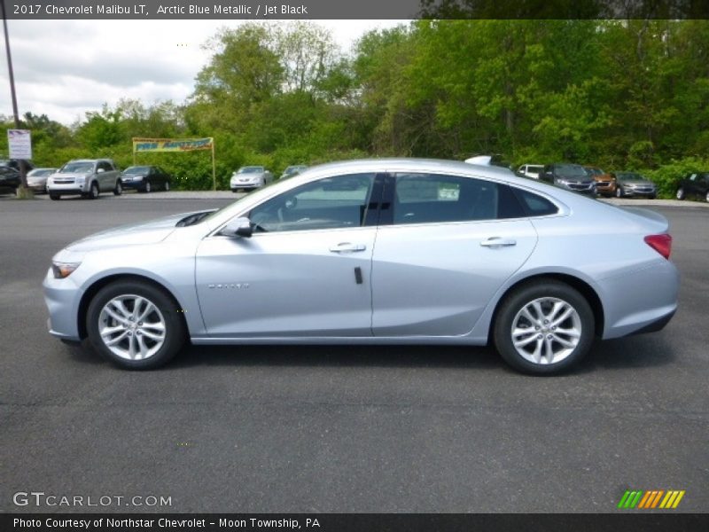 Arctic Blue Metallic / Jet Black 2017 Chevrolet Malibu LT