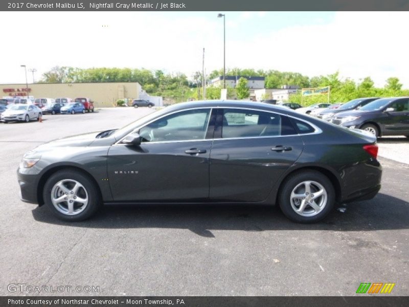 Nightfall Gray Metallic / Jet Black 2017 Chevrolet Malibu LS
