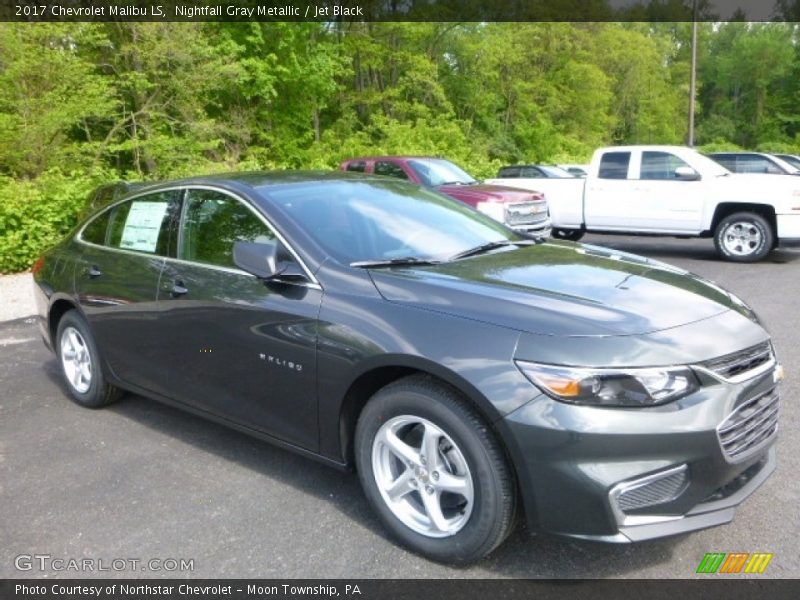 Nightfall Gray Metallic / Jet Black 2017 Chevrolet Malibu LS