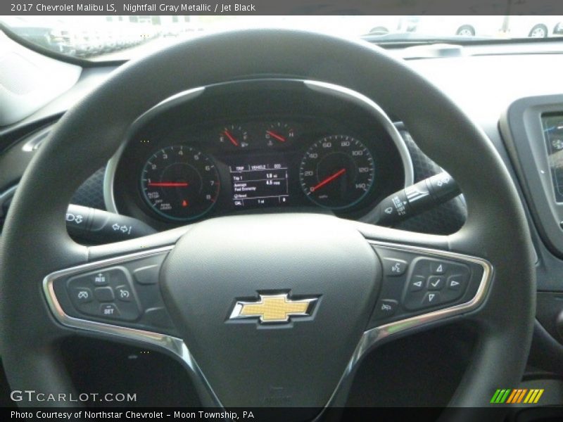 Nightfall Gray Metallic / Jet Black 2017 Chevrolet Malibu LS