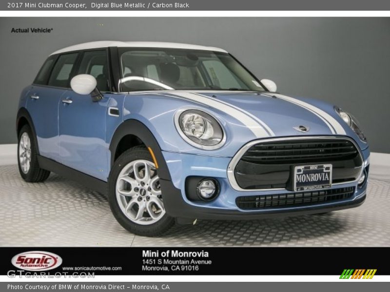 Digital Blue Metallic / Carbon Black 2017 Mini Clubman Cooper