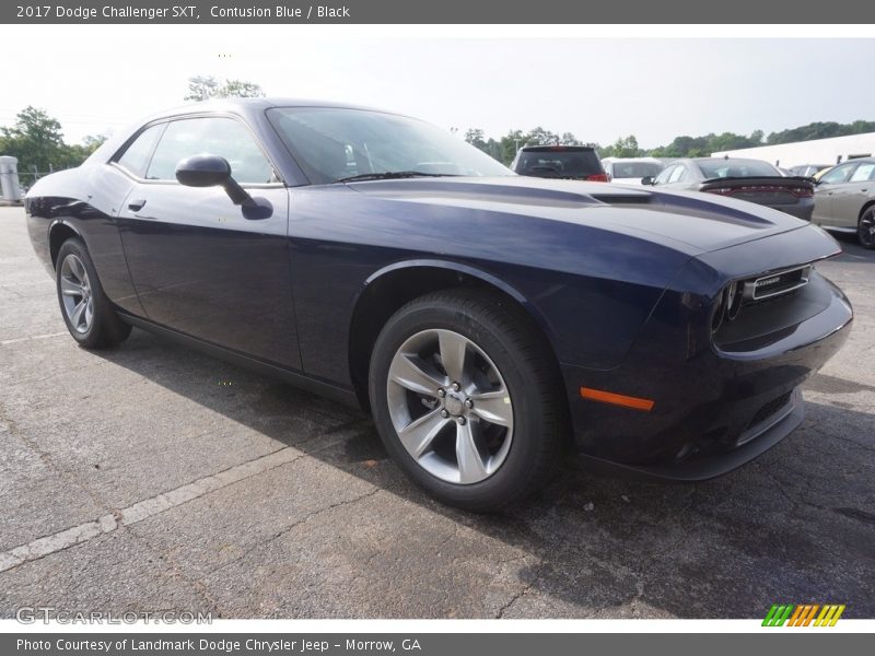 Contusion Blue / Black 2017 Dodge Challenger SXT