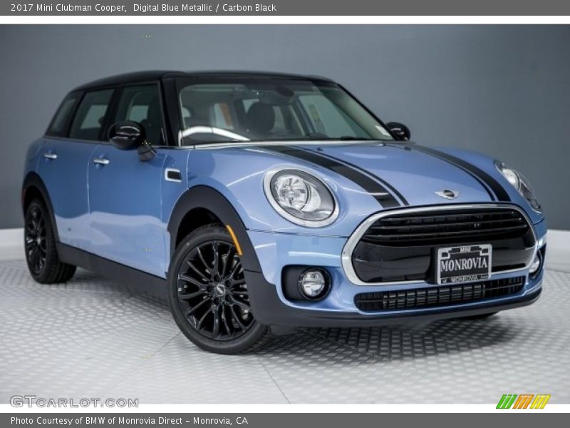 Digital Blue Metallic / Carbon Black 2017 Mini Clubman Cooper