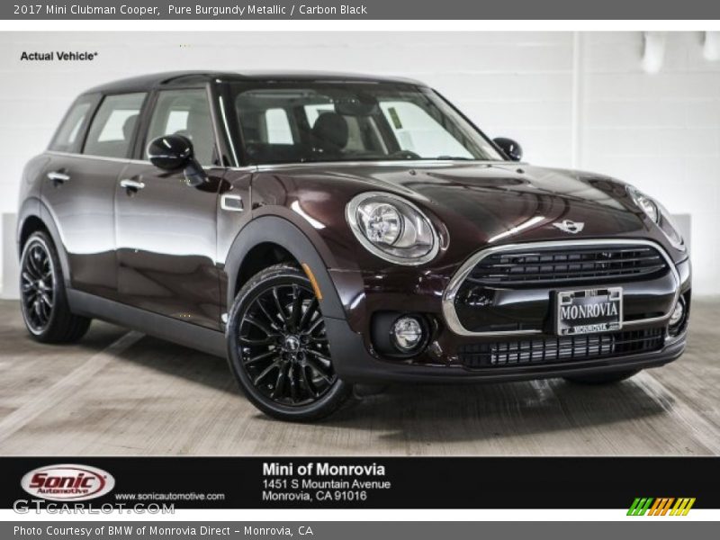 Pure Burgundy Metallic / Carbon Black 2017 Mini Clubman Cooper