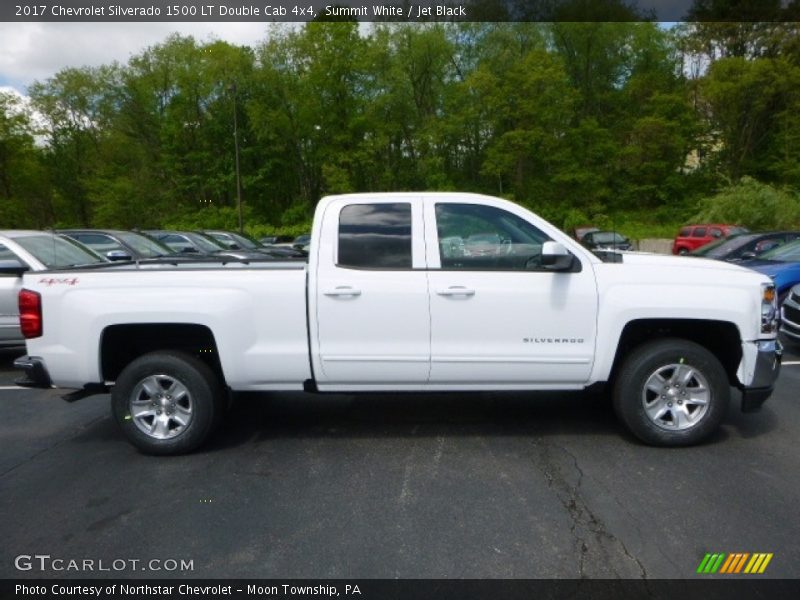 Summit White / Jet Black 2017 Chevrolet Silverado 1500 LT Double Cab 4x4