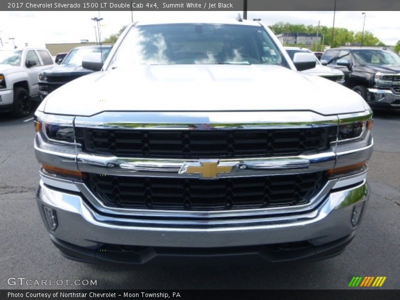 Summit White / Jet Black 2017 Chevrolet Silverado 1500 LT Double Cab 4x4