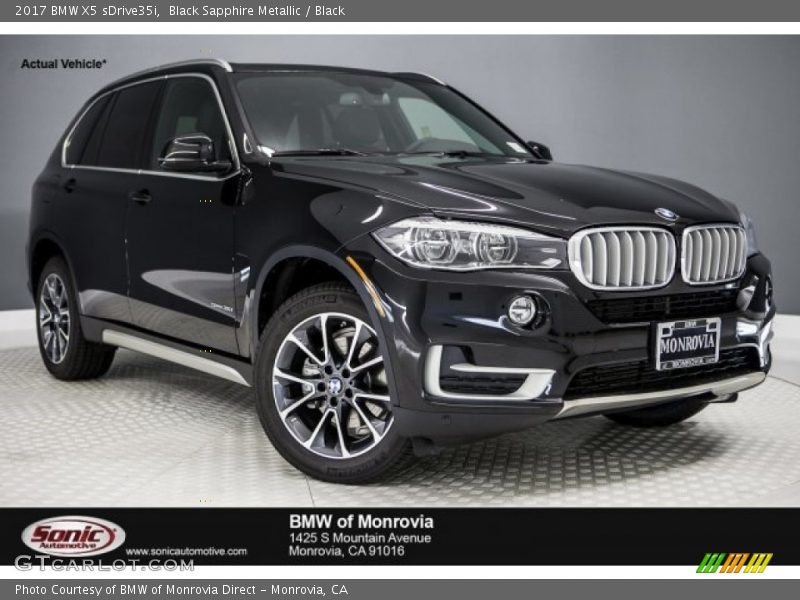 Black Sapphire Metallic / Black 2017 BMW X5 sDrive35i